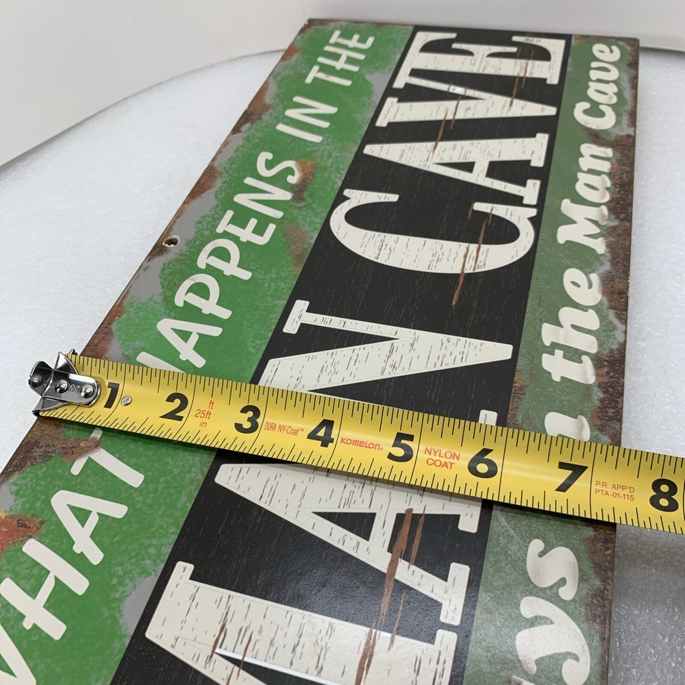 What Happens In The Man Cave Stays In The Man Cave Rustic Wood Sign‎ 16x7.5" - Picture 4 of 5